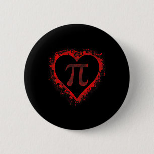 Chapa Redonda De 5 Cm Símbolo de Pi Day Día de San Valentín de corazón N