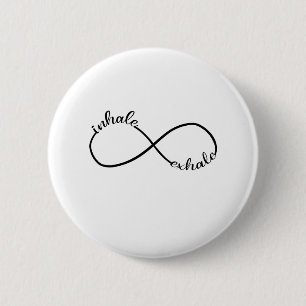 Chapa Redonda De 5 Cm Símbolo de Rótulo infinito de inhalación T-Shirt Y
