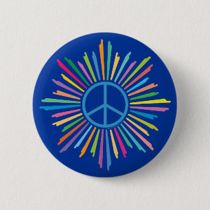 Chapa Redonda De 5 Cm Símbolo de signo de paz