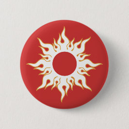 Chapa Redonda De 5 Cm Símbolo de sol tribal