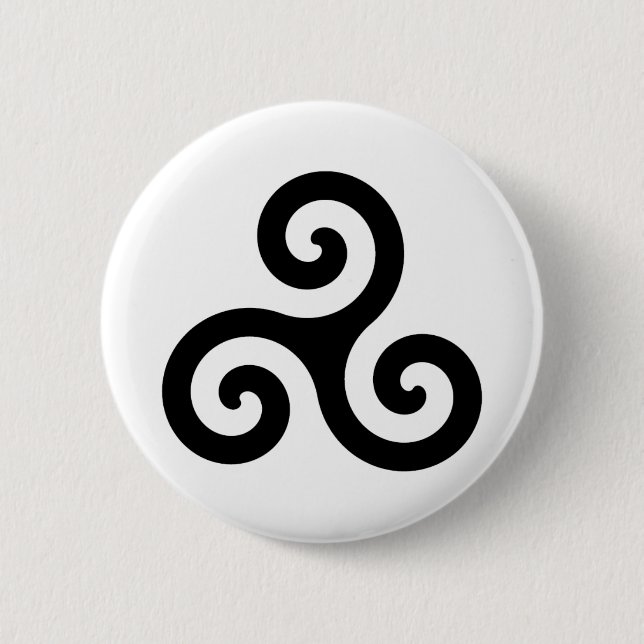Chapa Redonda De 5 Cm Símbolo de Triskelion del Celtic (Anverso)
