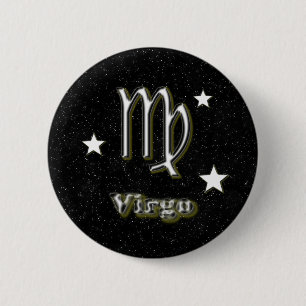 Chapa Redonda De 5 Cm Símbolo de virgo