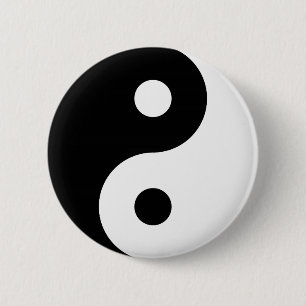 Chapa Redonda De 5 Cm Símbolo de Yin Yang