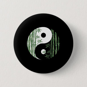Chapa Redonda De 5 Cm Símbolo de Yoga Arte Yin Yang Mboo Armonía Zen Par