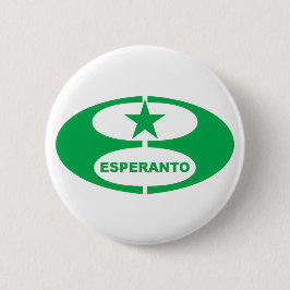 Chapa Redonda De 5 Cm Símbolo del esperanto,