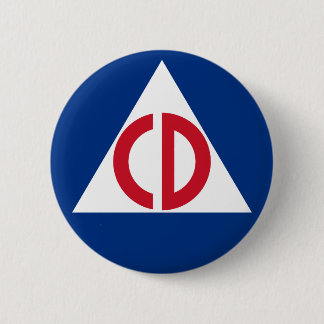 Chapa Redonda De 5 Cm Símbolo del vintage del logotipo de la defensa