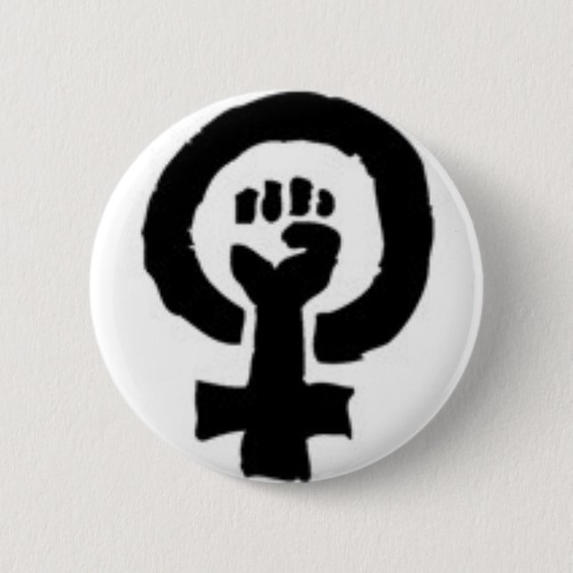 Chapa Redonda De 5 Cm Símbolo feminista (Anverso)