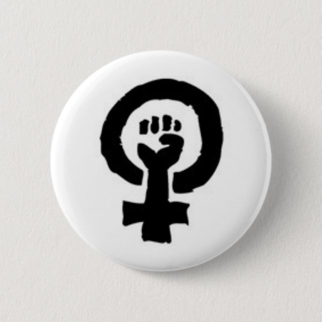 Chapa Redonda De 5 Cm Símbolo feminista (Anverso)