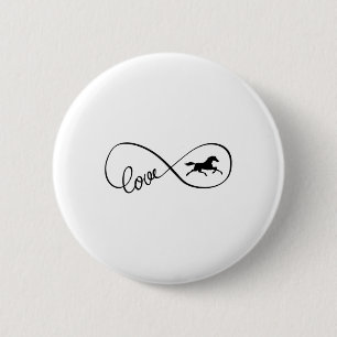Chapa Redonda De 5 Cm Símbolo infinito Art Love Ropa de caballo
