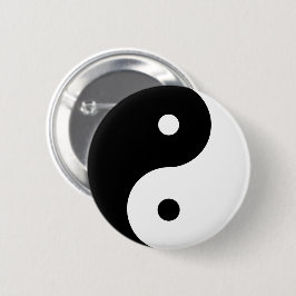 Chapa Redonda De 5 Cm Símbolo redondo Yin Yang formas de baile blanco ne