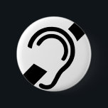 Chapa Redonda De 5 Cm Símbolo sordo<br><div class="desc">Símbolo de la sordera</div>