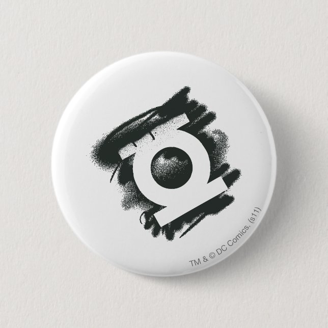 Chapa Redonda De 5 Cm Símbolo verde del aerosol de la linterna (Anverso)