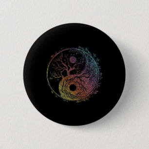 Chapa Redonda De 5 Cm Símbolo Yin Yang, Árbol de la Vida, Tai Chi, Qigon