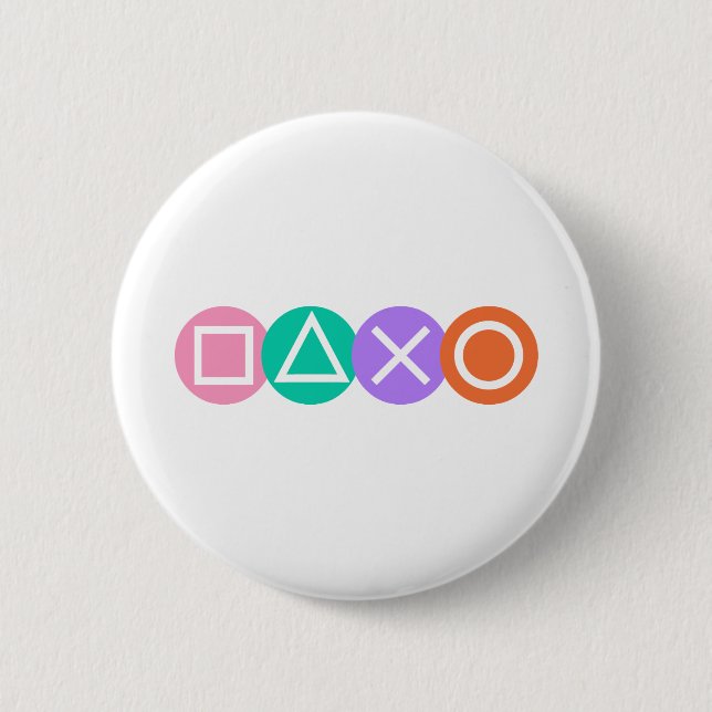 Chapa Redonda De 5 Cm Símbolos de juego fundamentales (Anverso)