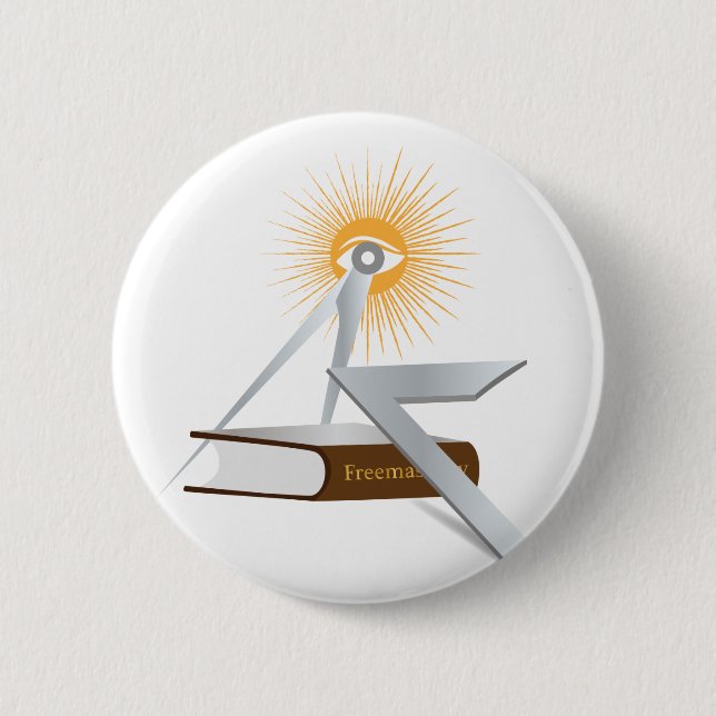 Chapa Redonda De 5 Cm Símbolos de masonería (Anverso)