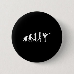 Chapa Redonda De 5 Cm Simio Gorila Evolución Humana Divertida Karate Box