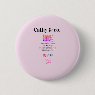 Chapa Redonda De 5 Cm Simple código qr minimalista logo de instagram add
