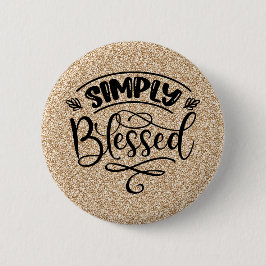 Chapa Redonda De 5 Cm Simplemente bendecido
