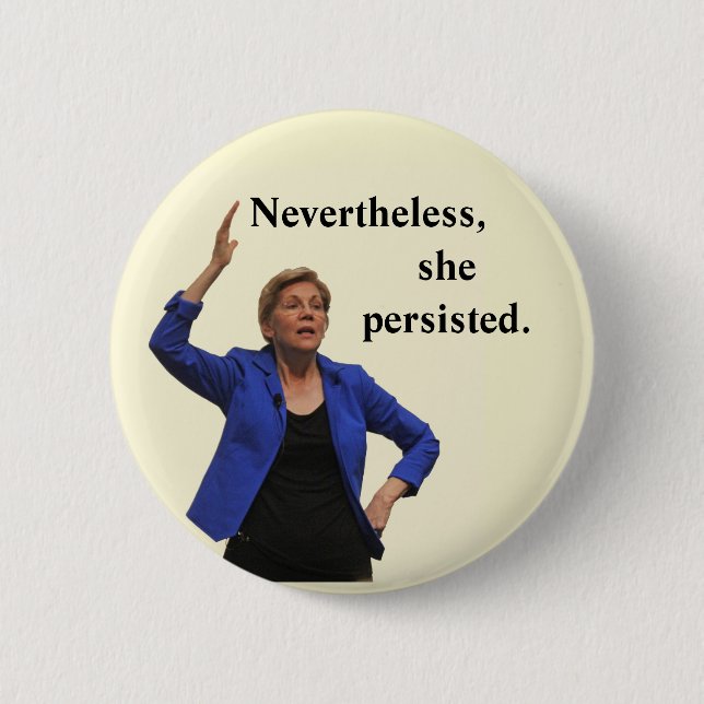 Chapa Redonda De 5 Cm Sin embargo, ella persistió (Anverso)