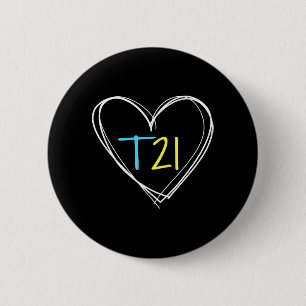Chapa Redonda De 5 Cm Síndrome de Down T21 Conciencia para mujeres con c