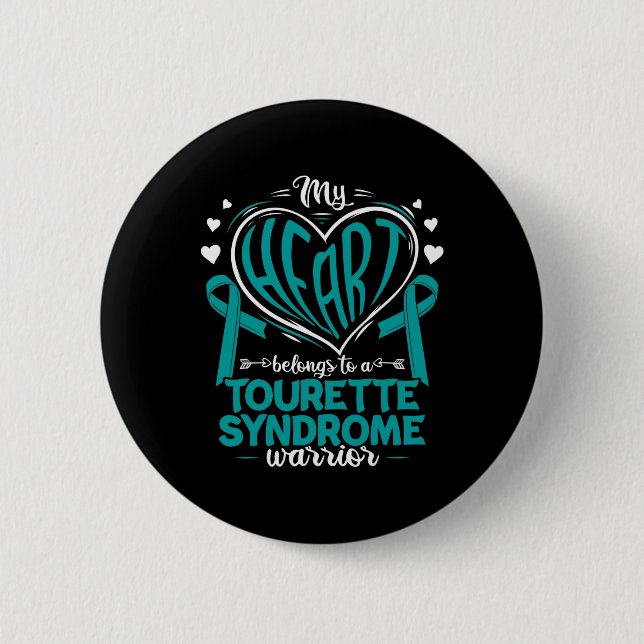 Chapa Redonda De 5 Cm Síndrome de Tourette Conciencia (Anverso)
