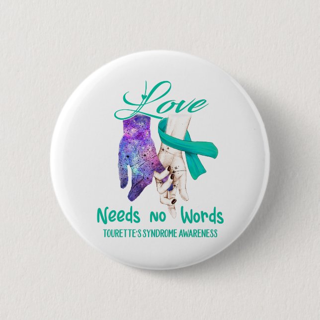 Chapa Redonda De 5 Cm Síndrome de Tourette Conciencia El amor no necesit (Anverso)