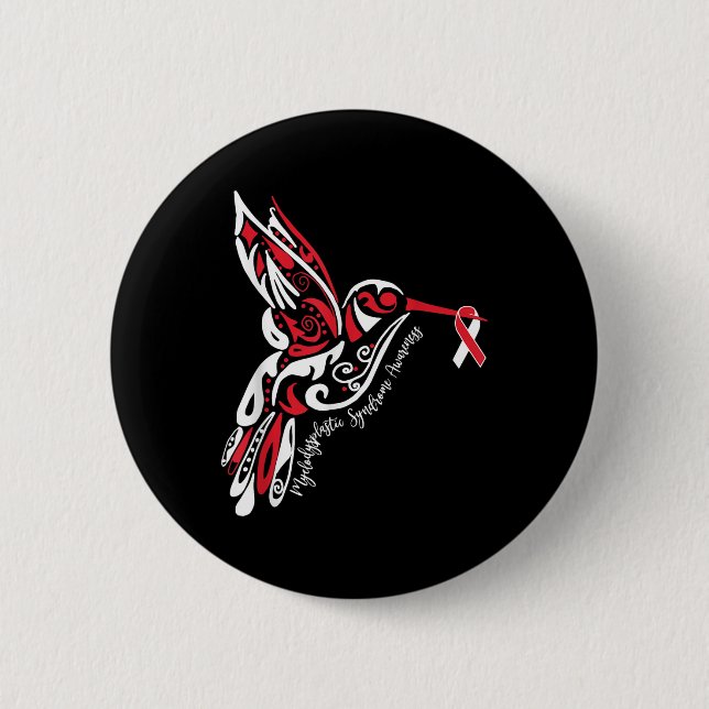 Chapa Redonda De 5 Cm Síndrome mielodisplásico Conciencia de los medios (Anverso)