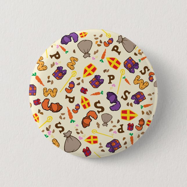 Chapa Redonda De 5 Cm Sinterklaas Feest (Anverso)