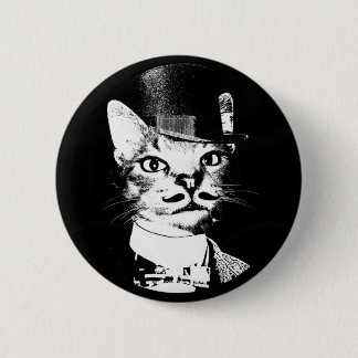 Chapa Redonda De 5 Cm Sir Oswin Cat Button