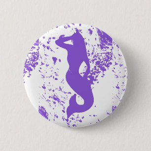 Chapa Redonda De 5 Cm sirena lavanda