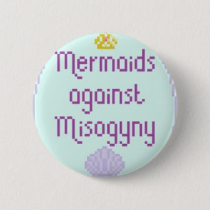 Chapa Redonda De 5 Cm Sirenas contra Misandry