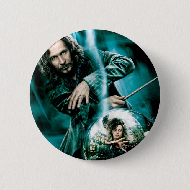 Chapa Redonda De 5 Cm Sirius Black y Bellatrix Lestrange (Anverso)