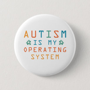Chapa Redonda De 5 Cm Sistema operativo autismo