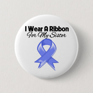 Chapa Redonda De 5 Cm Sister - I Wear Periwinkle Ribbon