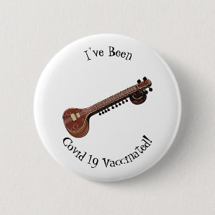 Chapa Redonda De 5 Cm Sitar personalizado ilustracion