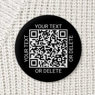 Chapa Redonda De 5 Cm Sitio web promocional de generador de código QR Si