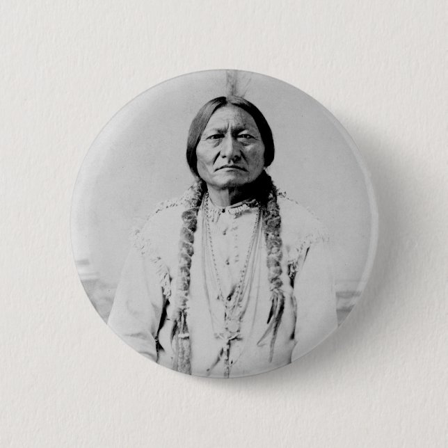Chapa Redonda De 5 Cm Sitting Bull (Anverso)