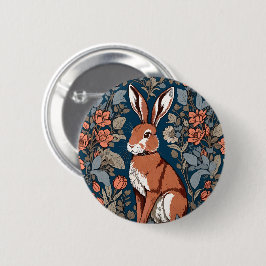 Chapa Redonda De 5 Cm Sitting Hare William Morris Inspiren Floral