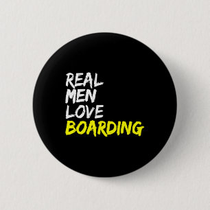 Chapa Redonda De 5 Cm Skate Park Real Men Love Boarding Skateboard Snowb