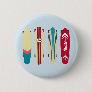 Chapa Redonda De 5 Cm Skateboards antiguas