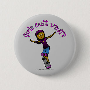 Chapa Redonda De 5 Cm Skater oscuro con casco