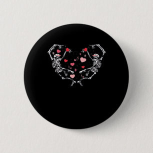 Chapa Redonda De 5 Cm Skeleton Dancing Heart El día de San Valentín Gift
