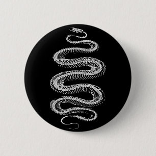Chapa Redonda De 5 Cm Skeleton de serpiente deslizante