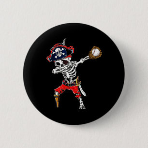 Chapa Redonda De 5 Cm Skeleton Pirate & amp; costo de Halloween para la