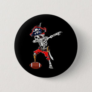 Chapa Redonda De 5 Cm Skeleton Pirate & amp; costo de Halloween para la
