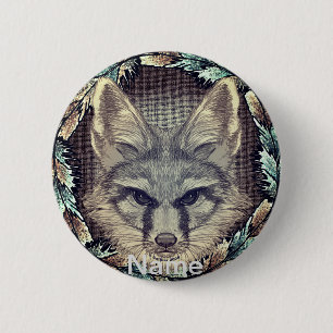 Chapa Redonda De 5 Cm Sketch de Fox