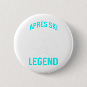 Chapa Redonda De 5 Cm Ski Lover Funny Skip Apres Ski Legend Winter Skii