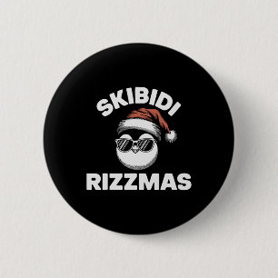 Chapa Redonda De 5 Cm Skibidi Rizzmas Divertido Gen Alpha Argot Navidad