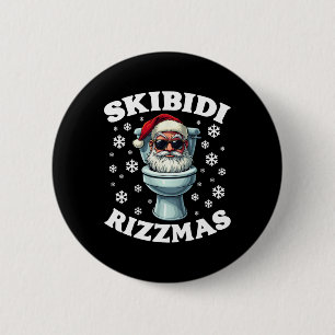 Chapa Redonda De 5 Cm Skibidi Rizzmas Rizzler Santa Rizz Toilet Funny Ch