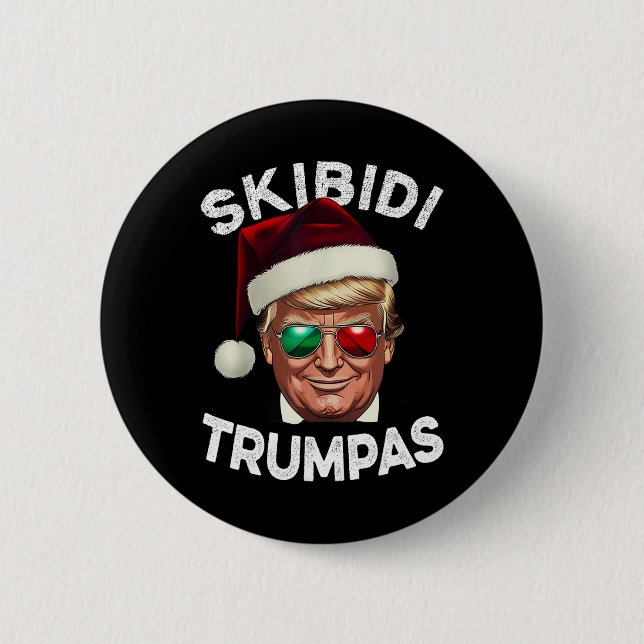 Chapa Redonda De 5 Cm Skibidi Trumpmas Rizzmas Divertida Juventud Modern (Anverso)
